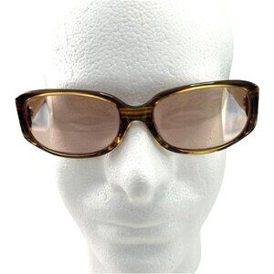 Elizabeth Arden Leopard Print Eyeglasses Sunglasses Rectangular Brown Gold 135